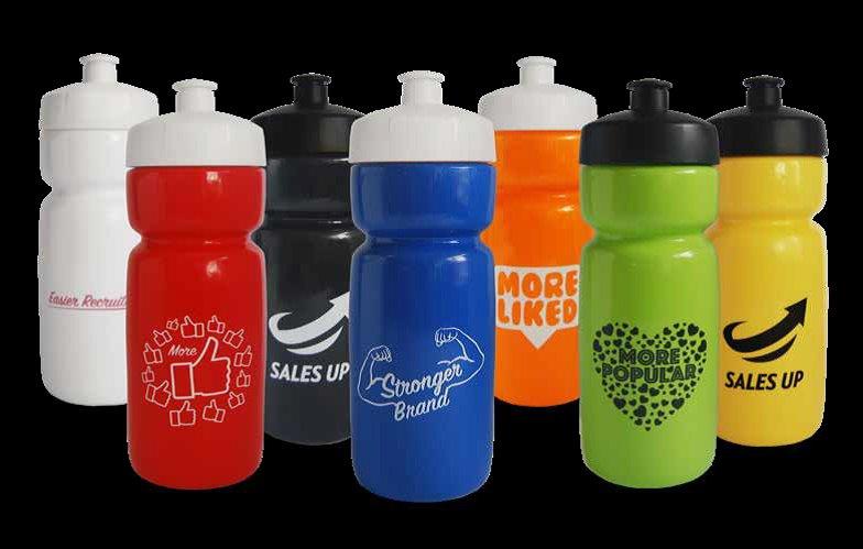 Sportovní plastové lahve s vlastním potiskem, dovoz Švédsko, exkluzivní
